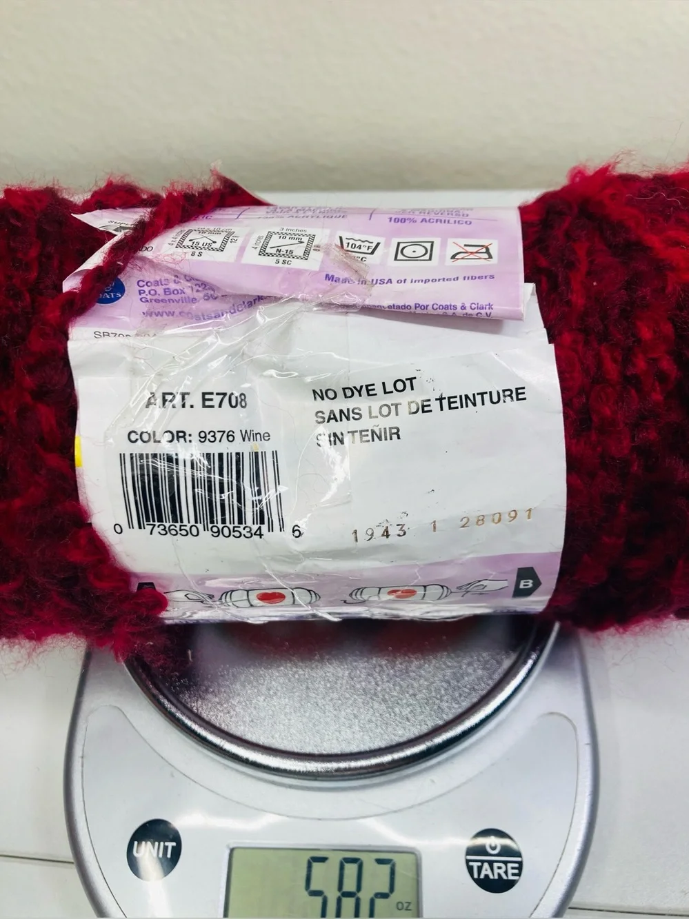 NEW Heart Light & Lofty Super Bulky Yarn in Burgundy